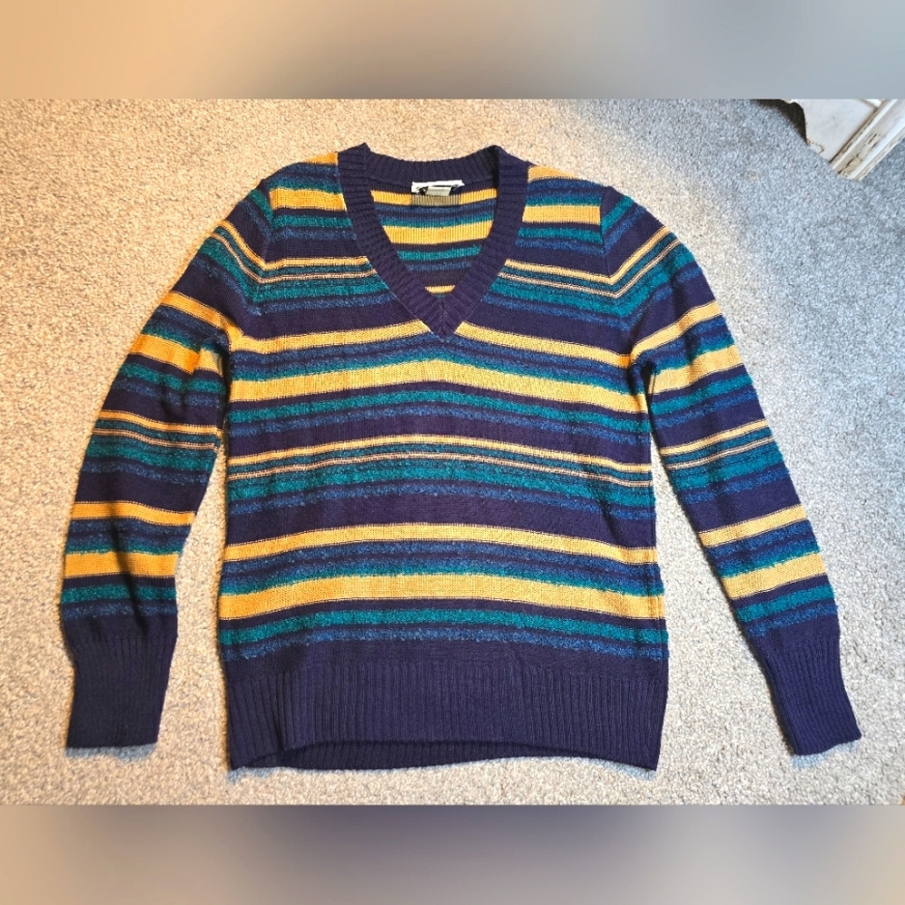 ACT III Vintage SweaterStripes Lightweight Preppy Collegiate Countryside Chic